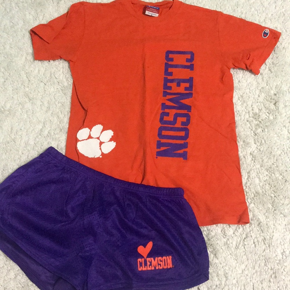 Clemson set Champion Soffe shorts set